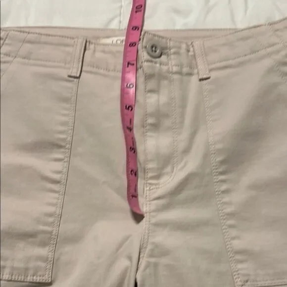 LOFT Khaki Chino Pants Straight Leg Womens 6 Vacation Preppy Office Utility Chic - Picture 10 of 11